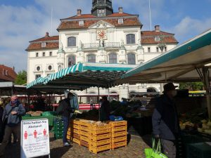 Marktplatz Lüneburg - Einkauf in Corona-Zeiten