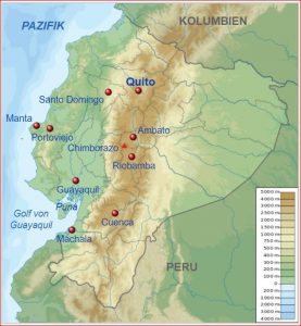 Ecuador - Landkarte aus Wikipedia